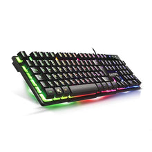 Carica l&#39;immagine nel visualizzatore di Gallery, EMPIRE GAMING - Tastiera Gaming K300 QWERTY Italiana -105 Tasti Semimeccanica -Retroilluminazione LED RGB -19 Keys Anti-ghosting -12 Scorciatoie multimediali - USB con Filo