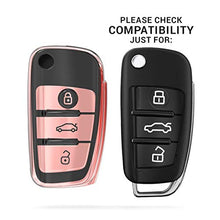 Carica l'immagine nel visualizzatore di Gallery, kwmobile Cover Copri-Chiave Compatibile nero brillante / oro rosa