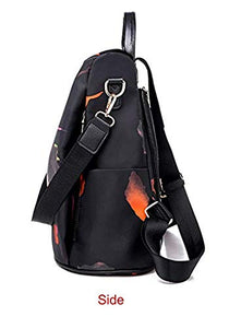 Wishliker Zaino Casual per Donna,Oxford Zainetto Mano Tracolla Farfalla Rossa