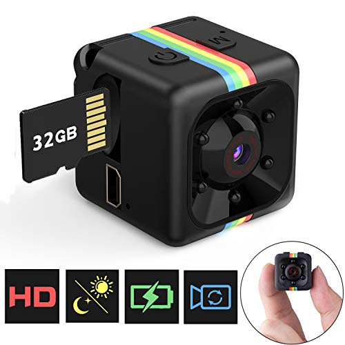 Mini Telecamera Spia Nascosta con Micro sd 32GB, Full HD 1080P Microcamera...