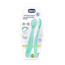 Carica l'immagine nel visualizzatore di Gallery, Chicco 00006828210000 Morbido Cucchiaio, Silicone, 6+ Mesi, Azzurro, Azzurro