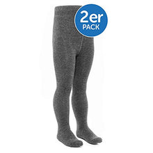 Carica l'immagine nel visualizzatore di Gallery, LaLoona - Set 2 paia calze bambina collant, calzamaglia bimba bimbo elasticizzati, ampio elastico alto in cotone (86-92, Grigio Scuro)