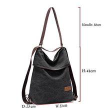 Carica l'immagine nel visualizzatore di Gallery, Travistar Borsa Zaino Donna,Borsa Tracolla Donna Borse a Mano Nero