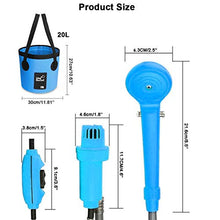 Carica l'immagine nel visualizzatore di Gallery, AUTOPkio Kit Secchio Pieghevole per Doccia Esterna Portatile, Testina Blu