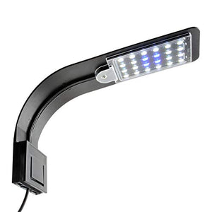 NICREW Luce Acquario Ultrasottile, Mini Lampada con 24 LEDs Nero