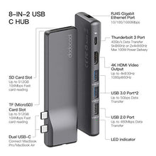 Carica l'immagine nel visualizzatore di Gallery, Hub USB C, 8 in 1 Adattatore C con Ethernet RJ45, HDMI 4K, 2 Porte USB...