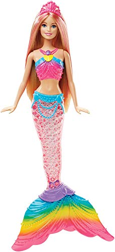 Barbie Sirena Arcobaleno con Capelli Biondi, Luci Colorate, Si Multicolore - Ilgrandebazar