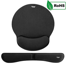 Carica l'immagine nel visualizzatore di Gallery, MAD GIGA Mousepad Poggiapolsi, Base di Gomma, Disegno Ergonomico, nero1
