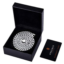 Carica l&#39;immagine nel visualizzatore di Gallery, KRKC&amp;CO Collana Cubana in Acciaio 12mm Hip Hop a Catena 14k... - Ilgrandebazar