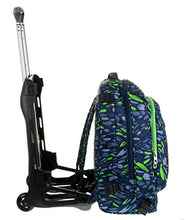 Carica l&#39;immagine nel visualizzatore di Gallery, Trolley Tech Invicta Art, 34 Lt, Blu, 2 in 1 Zaino sganciabile, Scuola &amp;...