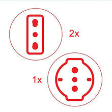 Carica l'immagine nel visualizzatore di Gallery, EXTRASTAR Set 4 Adattatori 3 Posti 1 Schuko + 2 tripla presa-4 Pezzi, Bianco