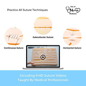 Kit di Sutura | Corso Video Di Suture 9 In Italiano | Pratica Di... - Ilgrandebazar