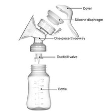 Carica l&#39;immagine nel visualizzatore di Gallery, Tiralatte manuale in silicone per allattamento, 150 ml, con manico singolo,... - Ilgrandebazar