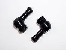 Carica l&#39;immagine nel visualizzatore di Gallery, 2 x Moto Valvola angolare in alluminio nero 8,3 mm valvole valvola ad angolo