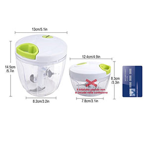Sedhoom Tritatutto Manuale con 5 Lame, 1000ML, Tritaverdure, Taglia Verdure...