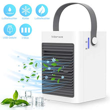 Carica l'immagine nel visualizzatore di Gallery, Manwe Mini Condizionatore Portatile, Raffreddatore D'aria Evaporativo 350 ML