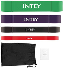 Carica l&#39;immagine nel visualizzatore di Gallery, INTEY Elastici Fitness - 4 Set di Bande Elastiche Resistenza, Resistenza...