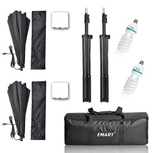 Carica l&#39;immagine nel visualizzatore di Gallery, Emart, set softbox pieghevole da 1000 W, 60 x 60 cm, illuminazione per...