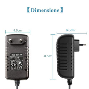 Alimentatore AC 12V 2A Alimentatore AC220V da 230V a DC12V con 8 adattatori per spina Caricabatteria DC12V 500mA 1000mA 1500mA 2000mA Adattatore AC-DC (DC12V-2A)
