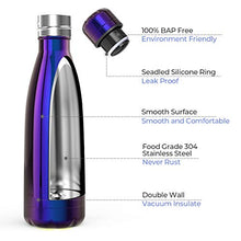 Carica l'immagine nel visualizzatore di Gallery, Festnight Borraccia Portatile in Acciaio Inox Termica Bottiglia Purple