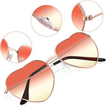 Carica l&#39;immagine nel visualizzatore di Gallery, 2 Paia Hippy Occhiali a Forma di Cuore Gradiente Lente Rossa E Gialla - Ilgrandebazar