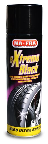 Mafra, Extreme Black, Nero Gomme Spray Ultra Brillante, con Effetto H0362
