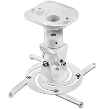 Carica l'immagine nel visualizzatore di Gallery, deleyCON Universal Beamer Supporto per Proiettore a Soffitto +-25° Bianco - Ilgrandebazar