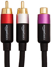 Carica l'immagine nel visualizzatore di Gallery, AmazonBasics - Adattatore RCA a Y, 2 maschi verso 1 femmina, 30,5 cm - Ilgrandebazar