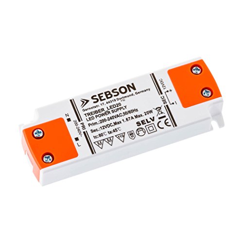SEBSON 20 W LED driver/LED trasformatore [Classe di efficienza energetica A] - Ilgrandebazar