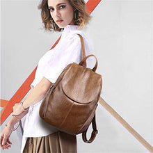 Carica l&#39;immagine nel visualizzatore di Gallery, SPEEDEVE Zaino Pelle Donna Borsa a Zainetto da Viaggio Marrone-226
