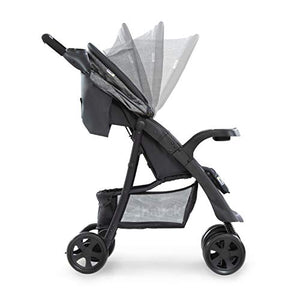 Hauck Passeggino Shopper Neo 2 - Passeggino Compatto dalla Nascita fino a 25 kg - Passeggino Pieghevole con 2 Portabibite, Reclinabile con Finestrina - Grande Cesto Portaoggetti - Grigio