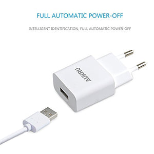 Aukru Caricabatterie USB da Muro Portatile 5V2A per Smartphone, 1 Adapter - Ilgrandebazar
