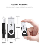 Carica l'immagine nel visualizzatore di Gallery, Netac 64G Chiavetta USB 3.0，Rotazione a 360 ° Pen Drive，USB 64 GB, 3.0