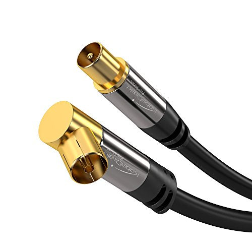 KabelDirekt Cavo Antenna TV, Connettore Coassiale Femmina gomito a 90°, 2m - Ilgrandebazar