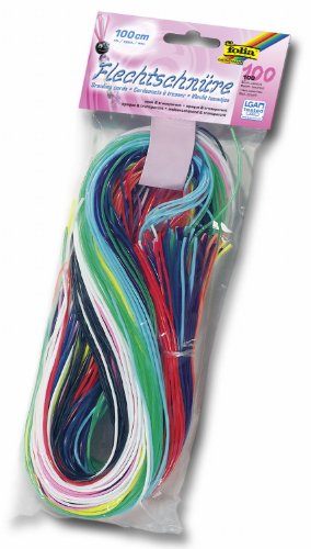 Folia 731100 - Kit da 100 cordoncini intrecciare , Modelli/Colori...
