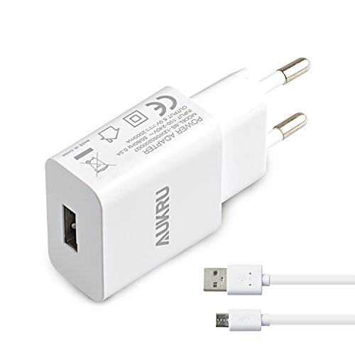 Aukru Caricabatterie USB da Muro Portatile 5V2A per Smartphone, 1 Adapter - Ilgrandebazar