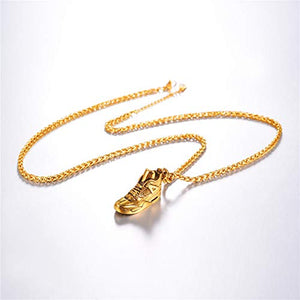 U7 Uomo Collana Pendente Sneaker Scarpa Sportiva Cindolo + Catena Oro - Ilgrandebazar