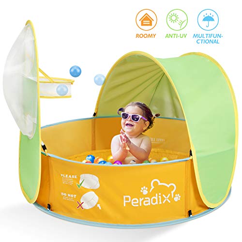 Peradix Tenda Spiaggia Bambini,2 in 1 Pop Up 2 In 1 Piscina Di Palline