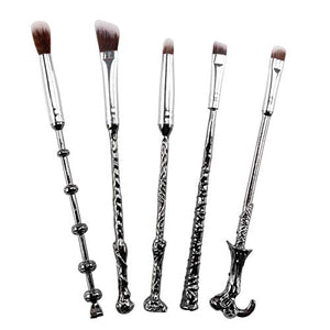 Ithyes, Set di 5 pennelli da trucco, con impugnatura a forma bacchetta...