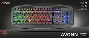 Trust Gaming GXT 830-RW Avonn Tastiera da Gioco Illuminata, Nero [Layout