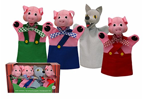 Moravská ústredna 22784B 3 Pigs And Wolf Puppet, Multicolore