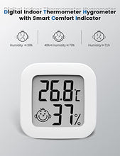 Carica l&#39;immagine nel visualizzatore di Gallery, Mini Igrometro Termometro Digitale, Termometro Ambiente con Livello di Comfort, Monitor di Temperatura e umidità, Termometro da Interno per Serra, Stanza, Casa