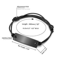 Carica l&#39;immagine nel visualizzatore di Gallery, Zysta 2pcs Uomo Donna Bracciale Coppia di Distanza in Acciaio con Ciondolo #2