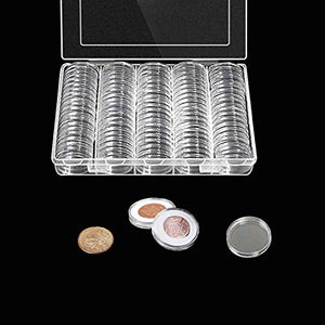 100pcs plastica portamonete rotondo moneta contenitore di stoccaggio e... - Ilgrandebazar