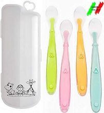 Carica l&#39;immagine nel visualizzatore di Gallery, A&amp;M company, Cucchiaino Svezzamento Silicone, Cucchiaio Dentizione Neonato,... - Ilgrandebazar