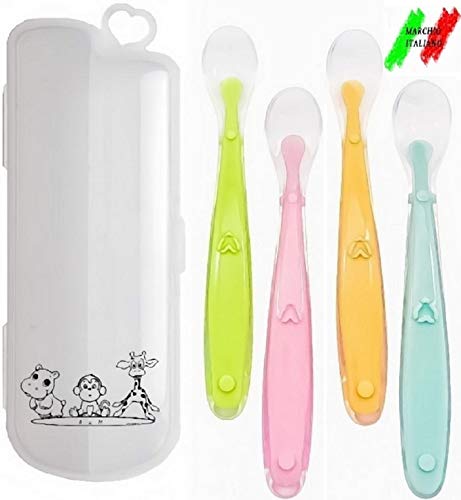 A&M company, Cucchiaino Svezzamento Silicone, Cucchiaio Dentizione Neonato,... - Ilgrandebazar