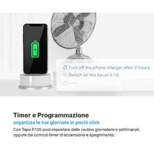Carica l&#39;immagine nel visualizzatore di Gallery, [Nuovo] TP-Link Tapo P105 Presa Smart Italiana, WiFi Intelligente Smart Plug, Controllo Vocale, Compatibile con Alexa e Google Home, Controllo Remoto Tramite APP Tapo, Bianco