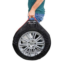 Carica l&#39;immagine nel visualizzatore di Gallery, BAKAJI Set 4pz Borsa Custodia Protezione Pneumatici Auto Cover Storage per...
