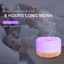 Carica l'immagine nel visualizzatore di Gallery, Diffusore con 6 * 10 ml di Olio Essenziale Puro, e Aromi da 450 ml , Umidificatore Diffusore per Aromaterapia con Modalità Nebbia Regolabile e LED a 7 Colori