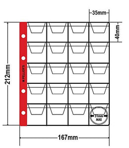 PELLER'S 10 Fogli per Collezione, 20 Tasche 35mm X 40mm su Ogni Pagina, per... - Ilgrandebazar
